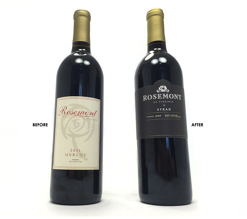 Rosemont Winery Wine Label Design Brand Refresh
