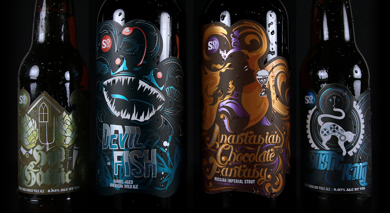 South Street Brewery Branding and Beer Label Design | Watermark Design