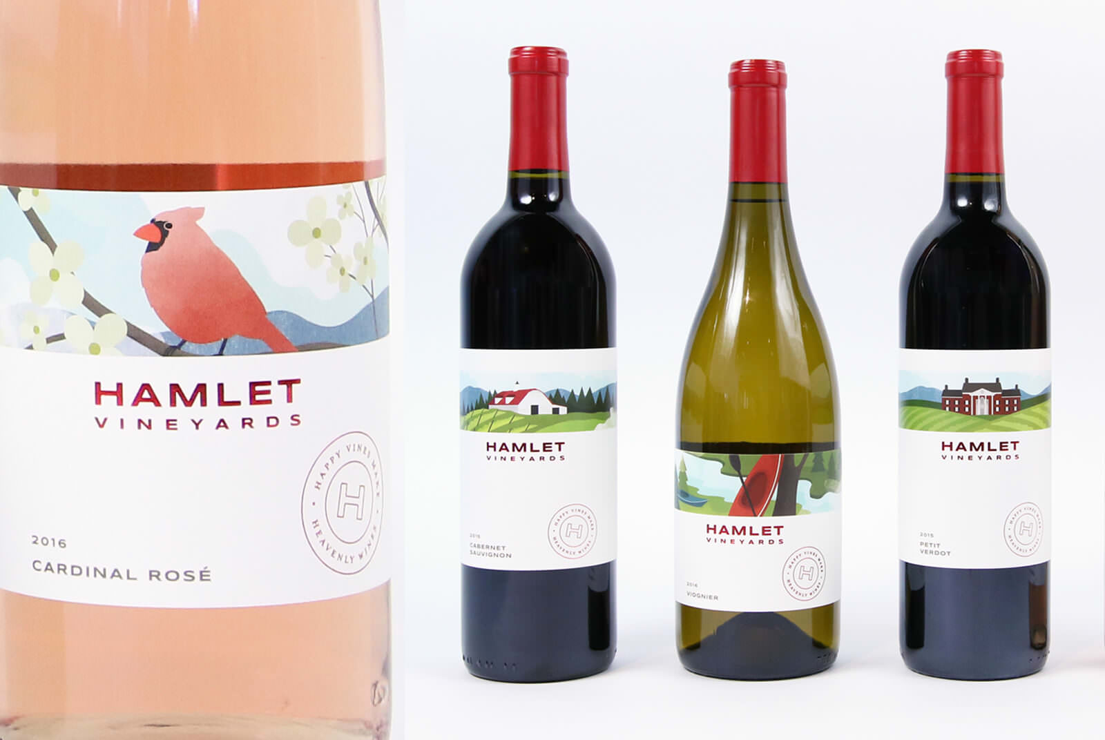 Image of Hamlet Vineyards Wine label design