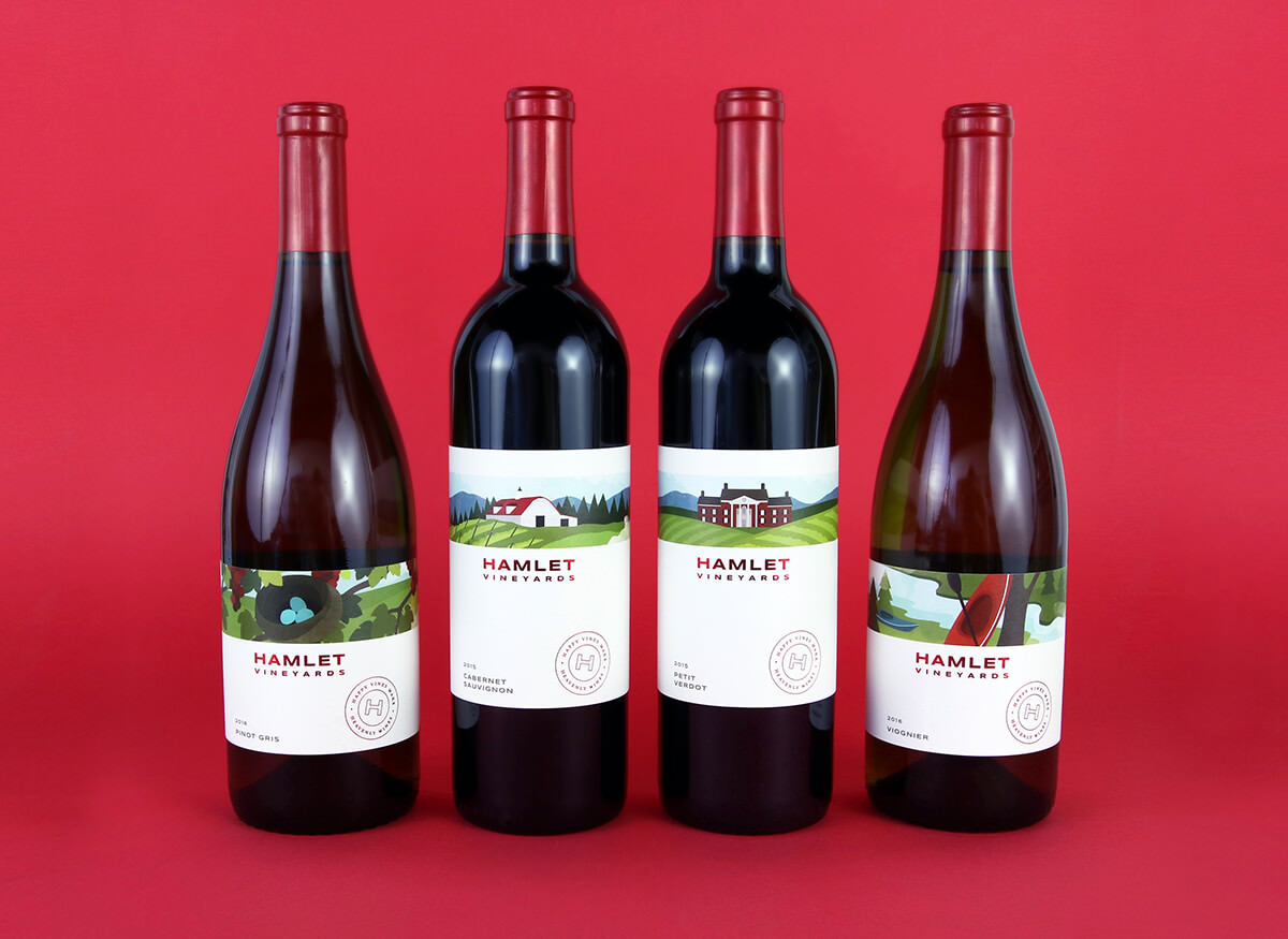 Hamlet Vineyards Wine Label Design Refresh