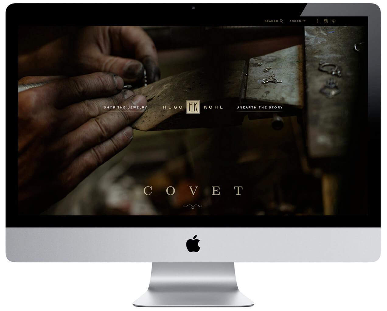 Image of Web Website design art direction for branding for Hugo Kohl