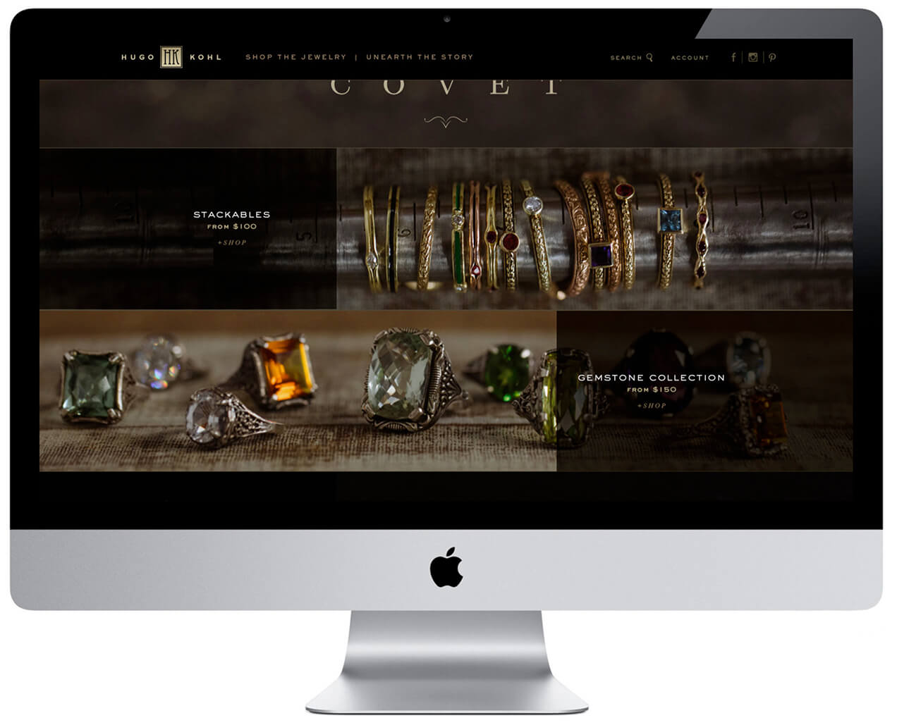 Image of Web Website design art direction for branding for Hugo Kohl