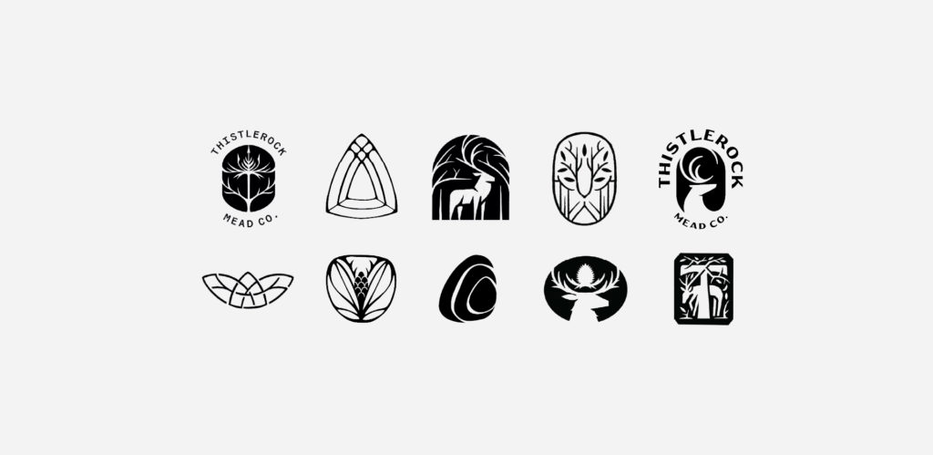 thistlerock mead logo design